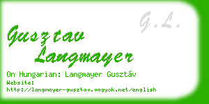 gusztav langmayer business card